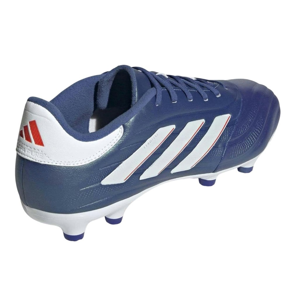 Adidas Mens Copa Pure II League 3 Stripes Leather Firm Ground Football Boots - Blue