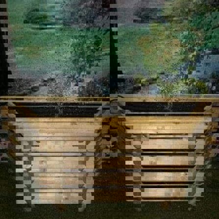 25 Gallon Flat-Back Wooden Norlog Pond, 410mm high