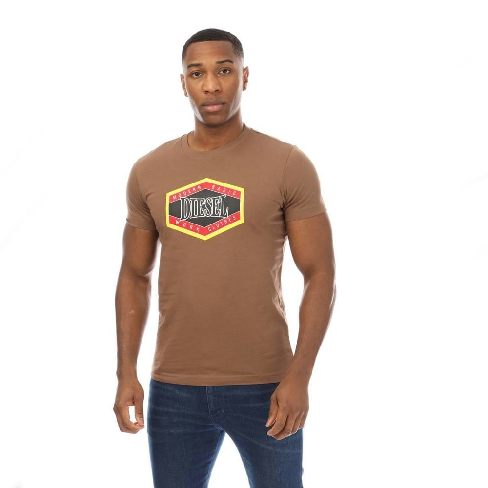 Diesel Mens T-Diegor 15-I T-Shirt - Brown