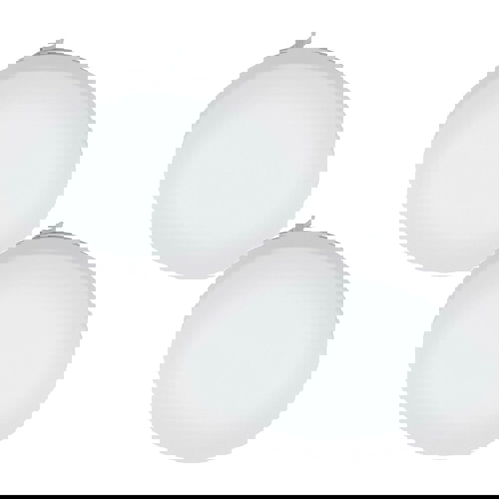2 PACK Wall Flush Ceiling Light Colour White Shade White Plastic LED 17.3W Incl Loops
