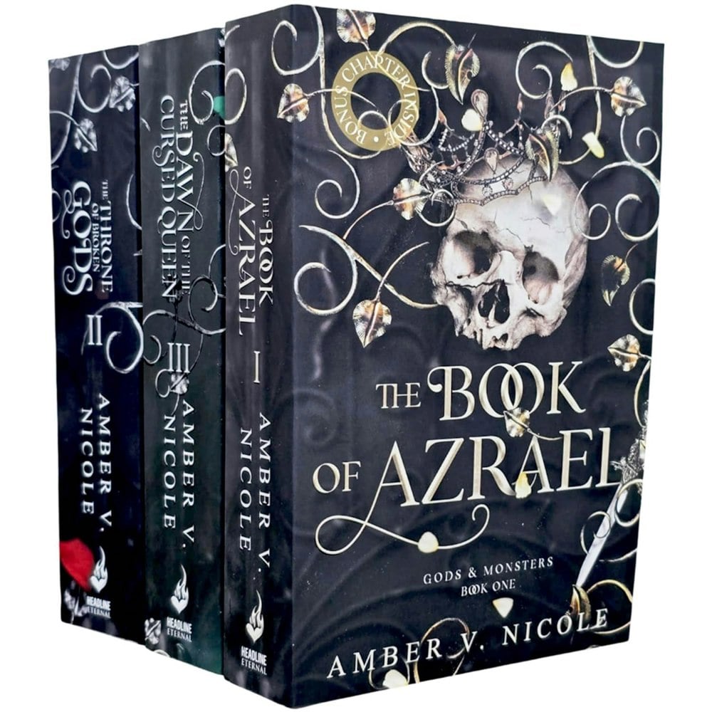 Gods & Monsters 3 Books The Book of Azrael, The Throne of Broken Gods, The Dawn of the Cursed Queen