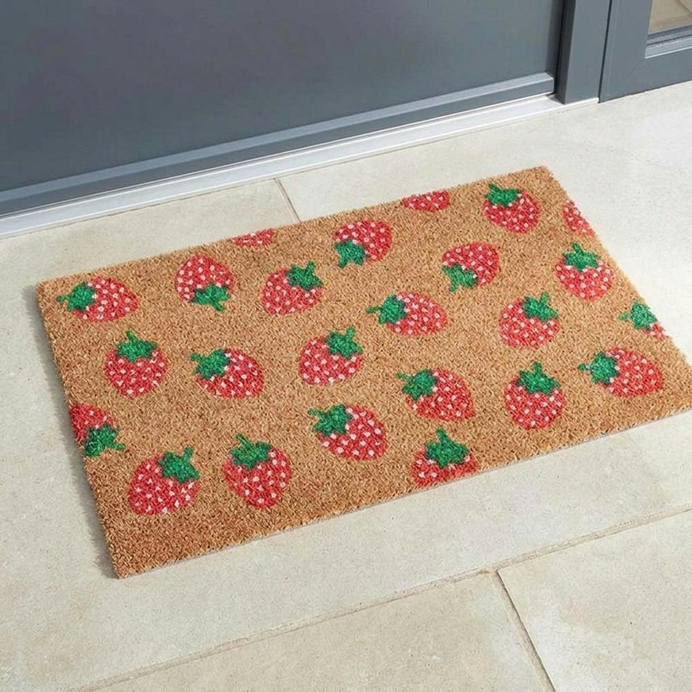 Garden Greatness Strawbs! Natural Coir  Doormat