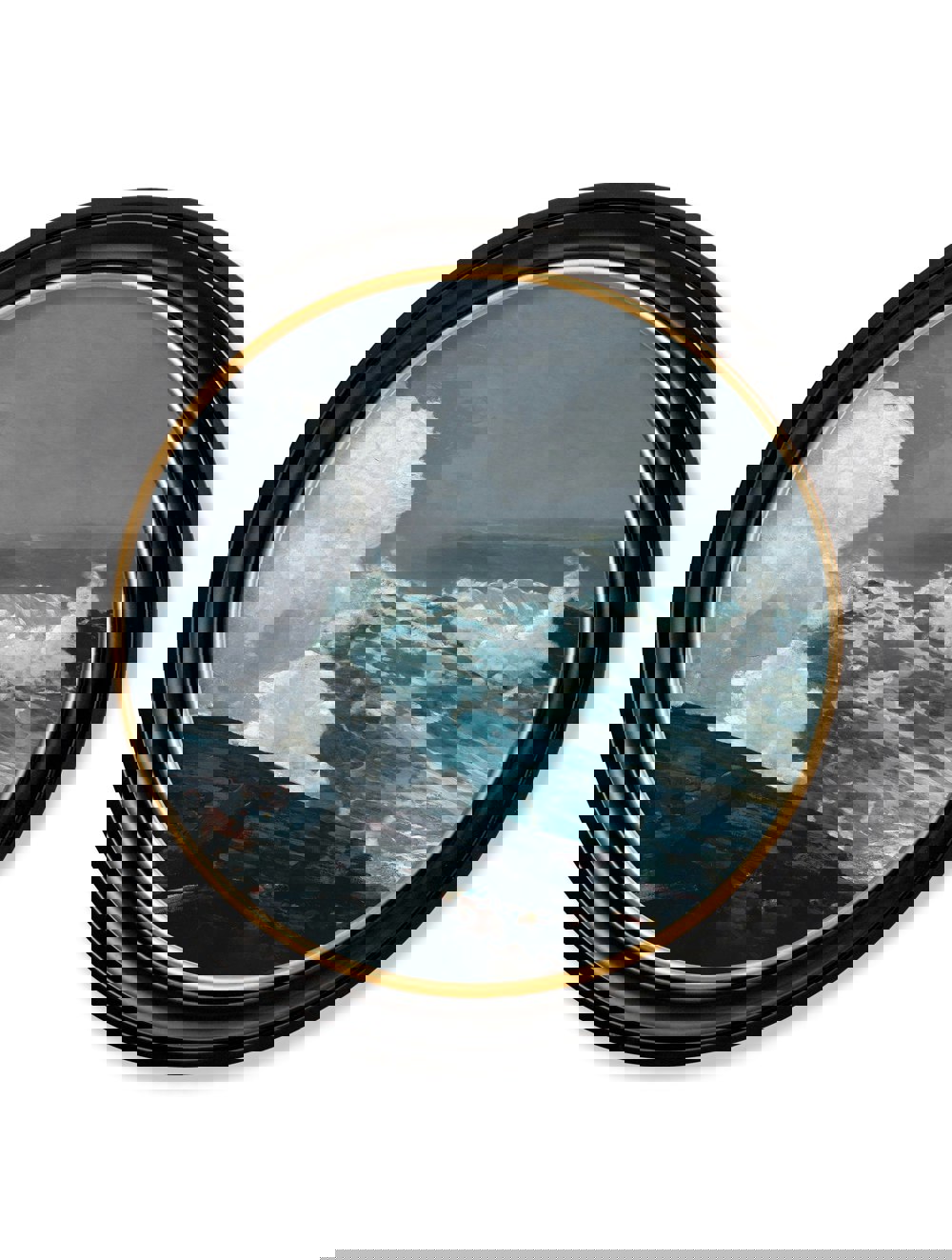 Exceptional Art c.1895 Northeaster - Round Frame