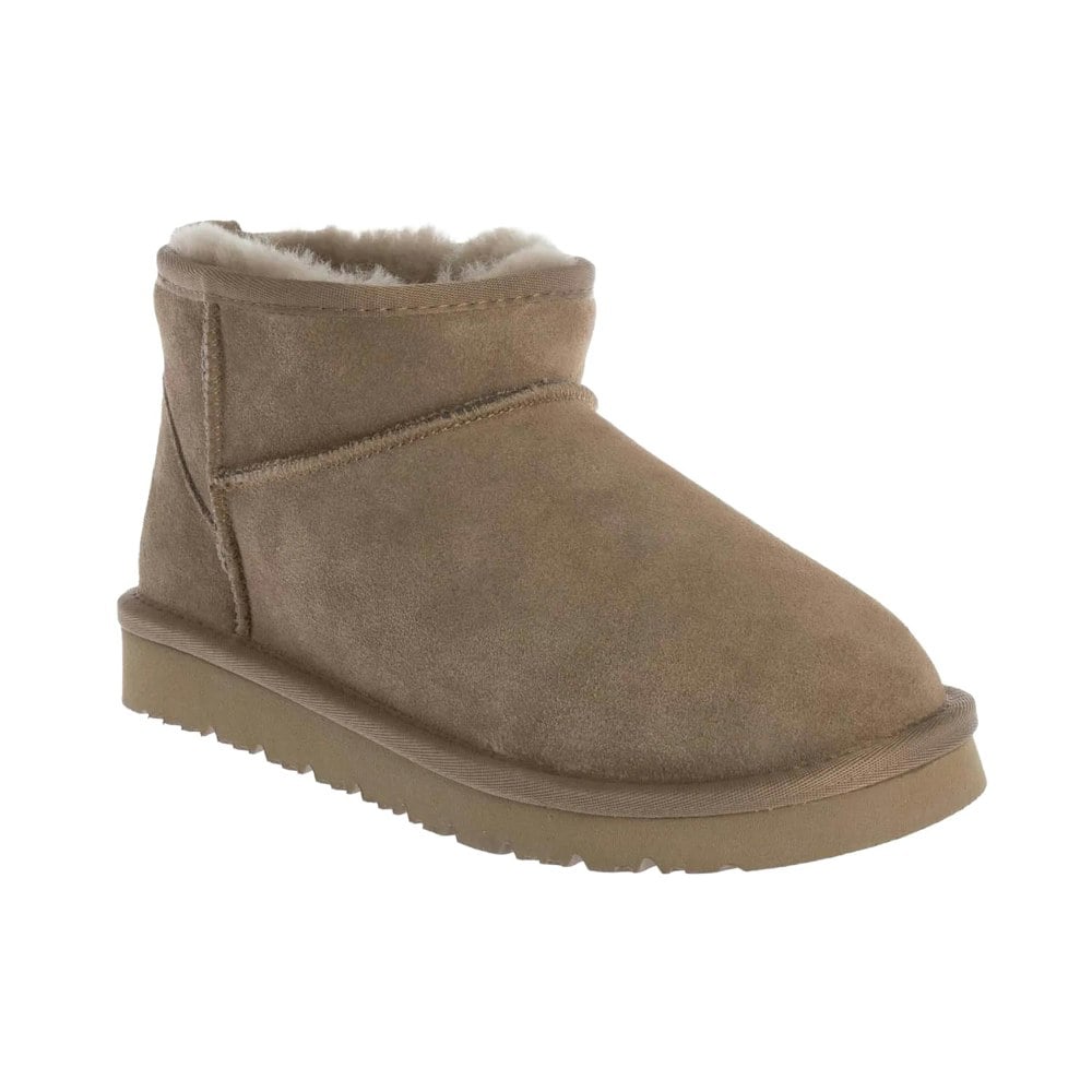 EverAu Womens/Ladies Finch Mini Cow Suede Classic Boots - Green