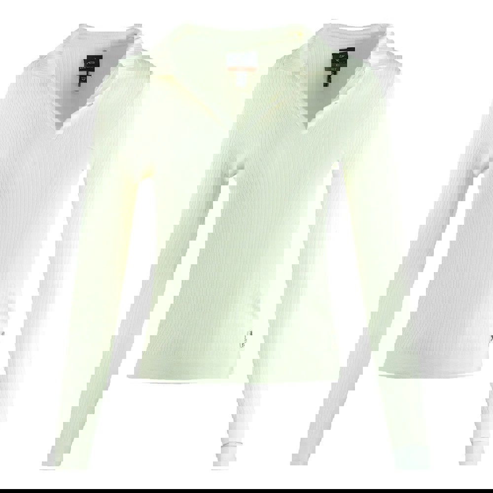 Parajumpers Caris Purity Long Sleeved White Polo Shirt