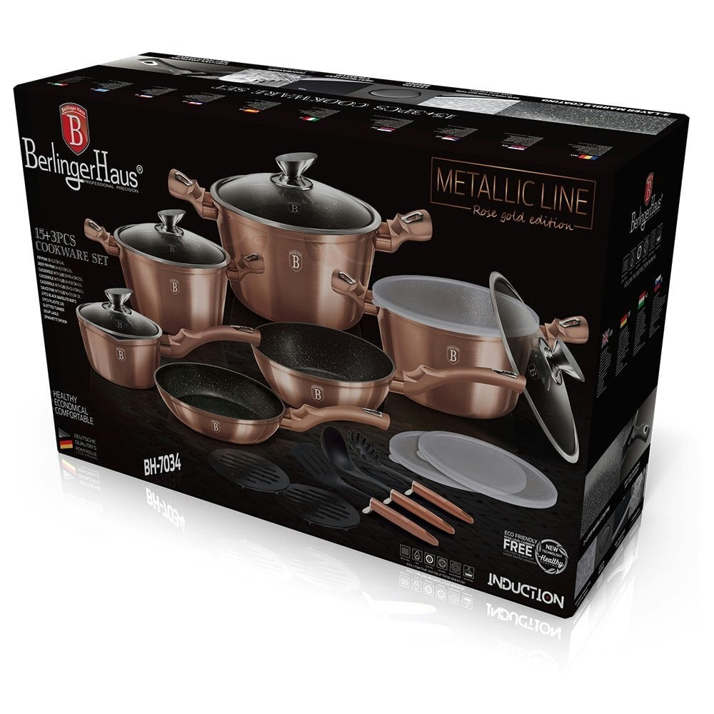 Berlinger Haus Cookware Set Berlinger Haus BH-7034 Rose Gold