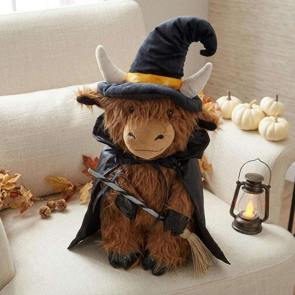 Garden Greatness Shaggy Halloween Witch Highland Cow