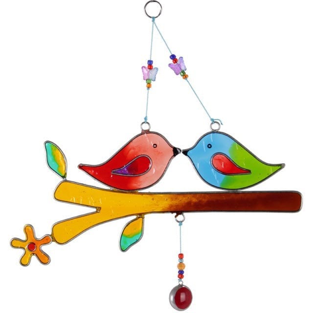 Serano Love Birds On A Branch Suncatcher