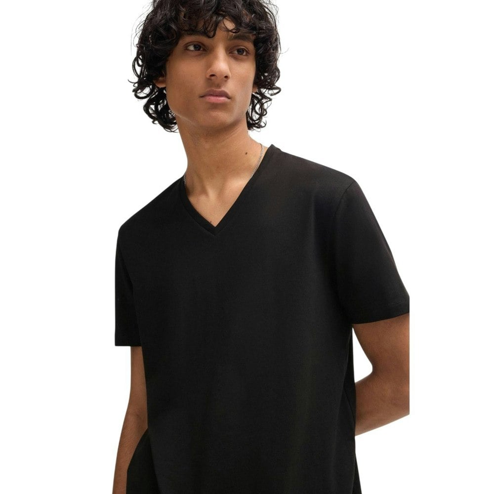 Hugo Boss Mens V Neck Slim T-Shirt (Pack of 2) - Black