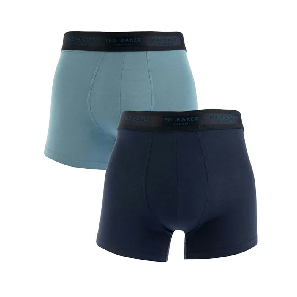 Ted Baker Mens Modal Boxer Shorts (Pack of 2) - Blue Navy
