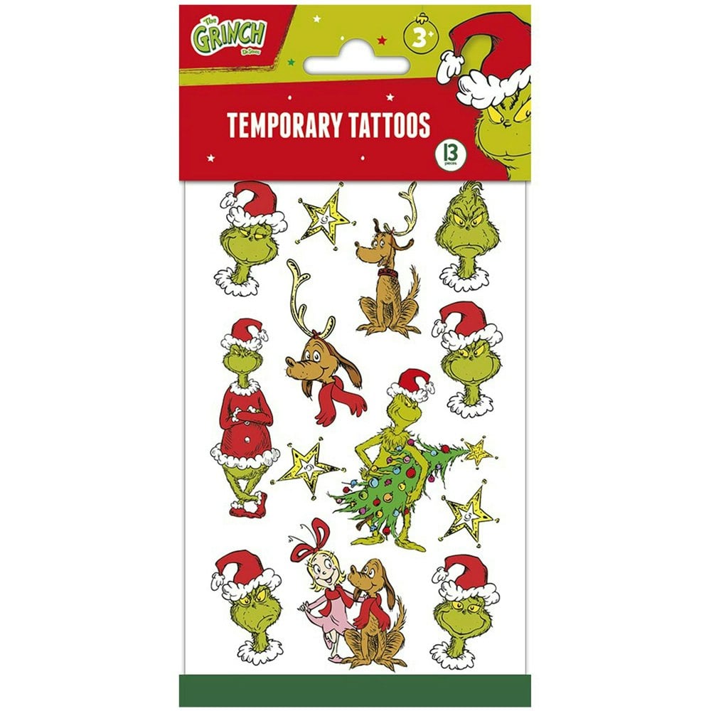 Totum The Grinch Temporary Tattoos | Rackhams