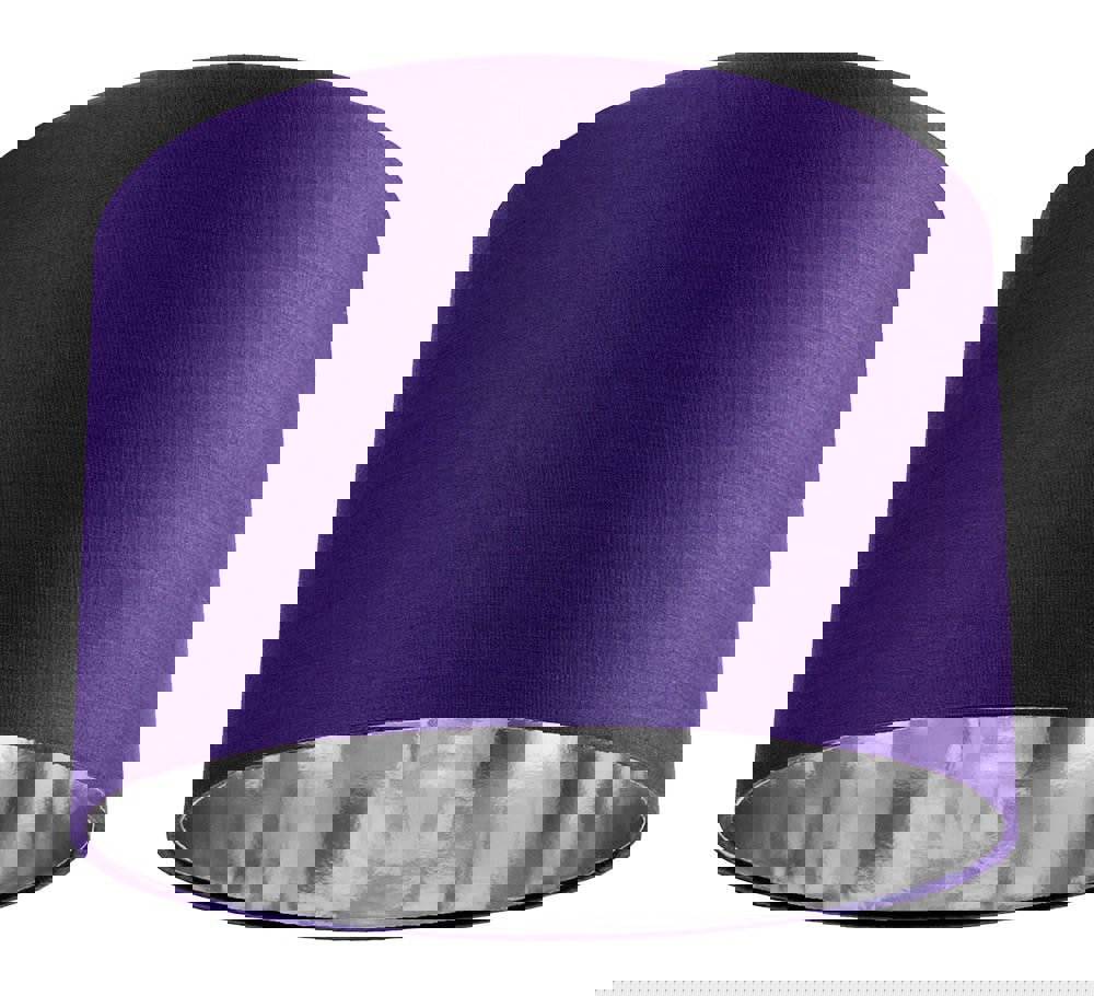 Contemporary Purple Cotton 12" Table/Pendant Lamp Shade with Shiny Silver Inner Image 1