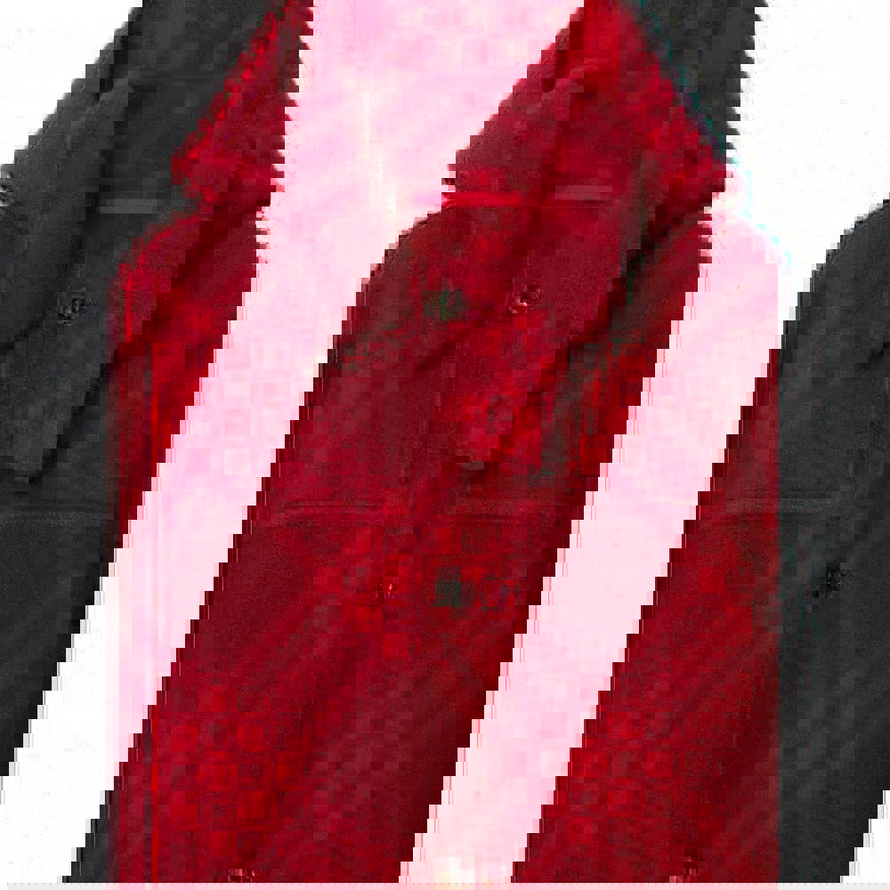 BURBERRY 8078910 Burberry Wool Check Parka RIPPLE/PILLAR (Red) JACKET MALE M