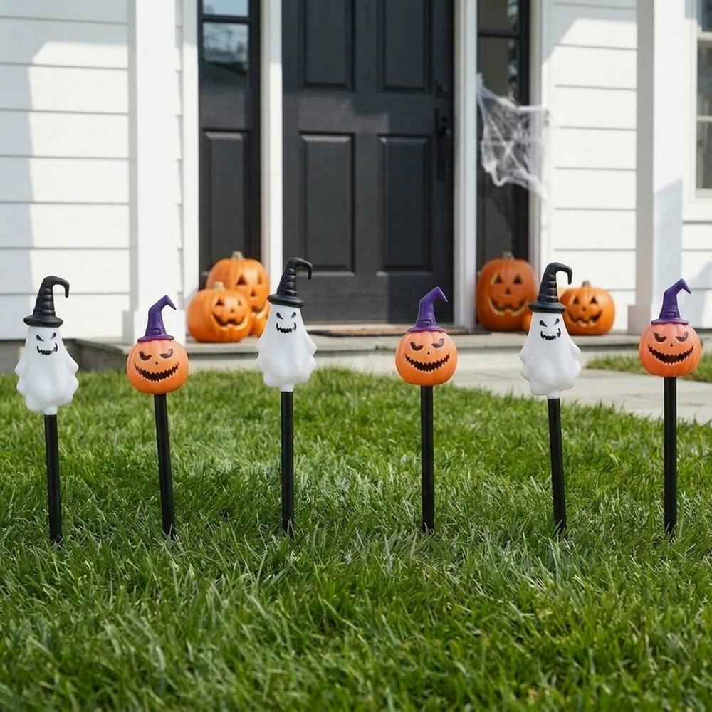 Garden Greatness 6 Pack Spooky Halloween Stake Lights