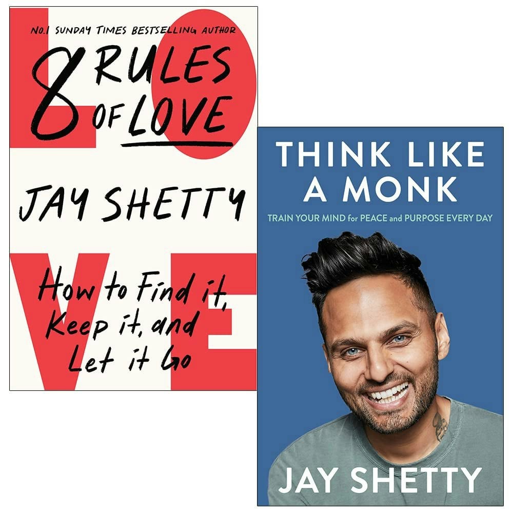 Jay Shetty Collection 2 Books Set (8 Rules of Love, Think Like a Monk)