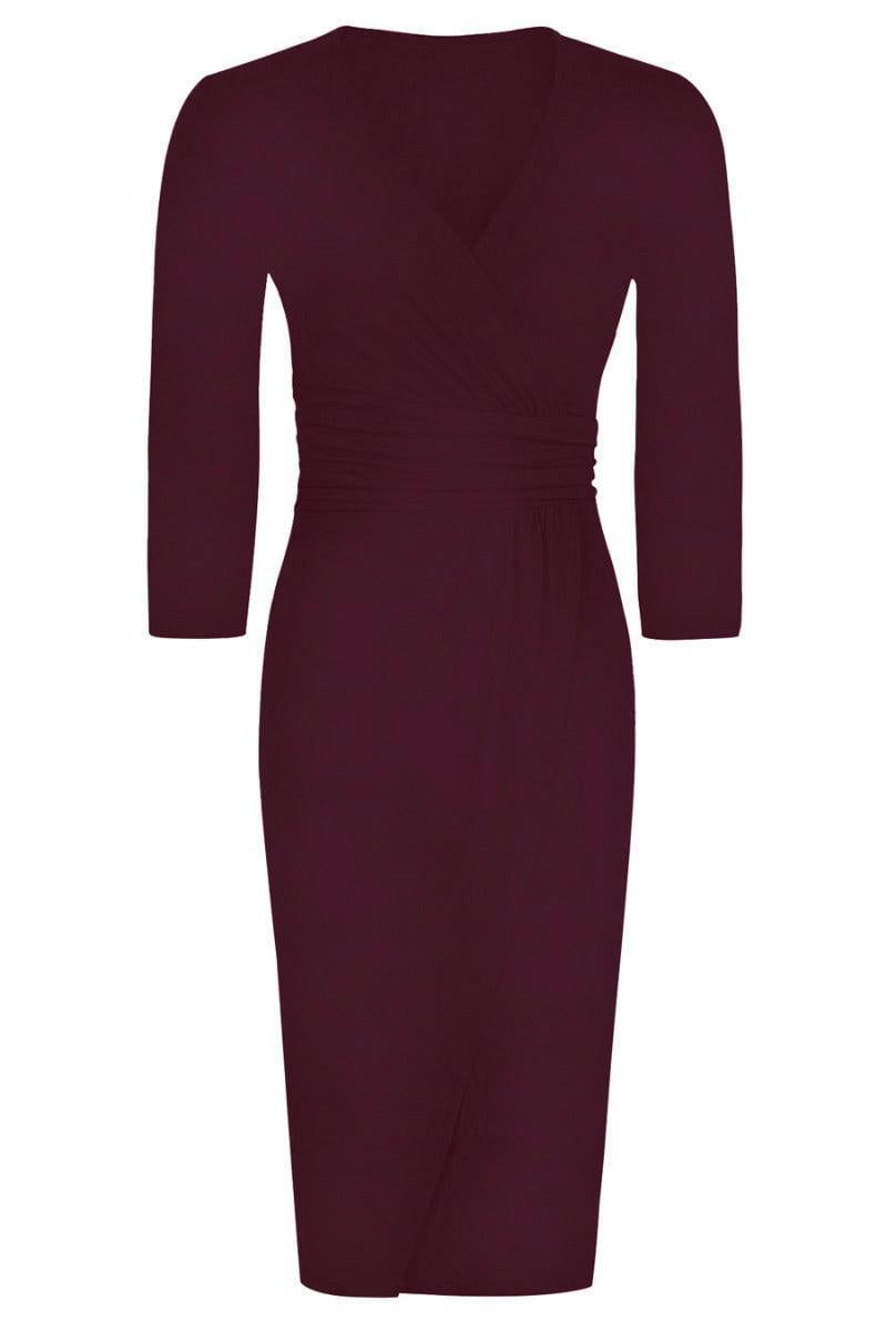 HotSquash Jersey Mock-Wrap Dress