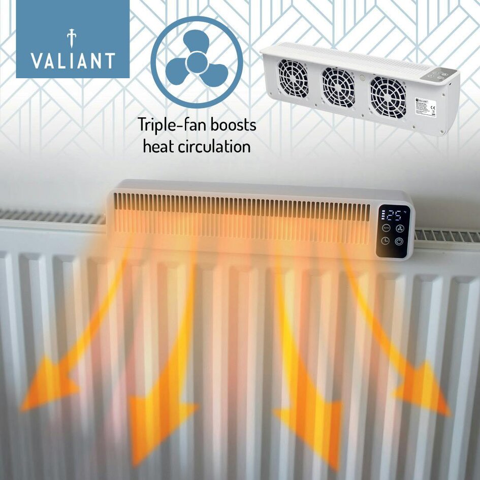 Valiant Heat Boosting Radiator Triple Fan | Rackhams
