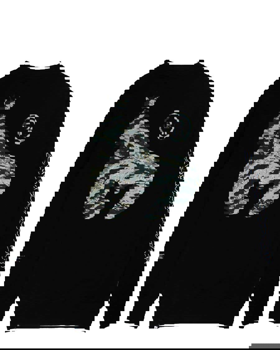 Money Woodland Camo Fill Crew Sweat Black
