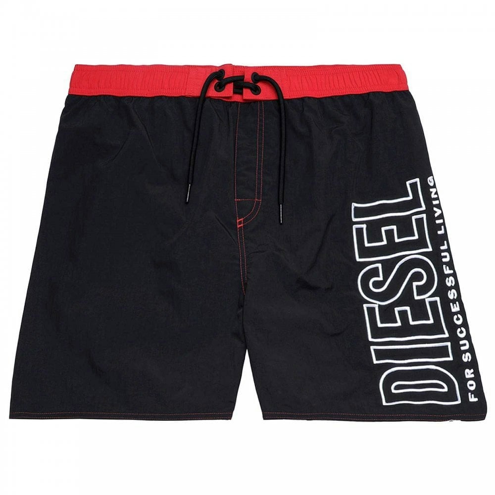 Diesel Bmbx Wave Swim Short, Black