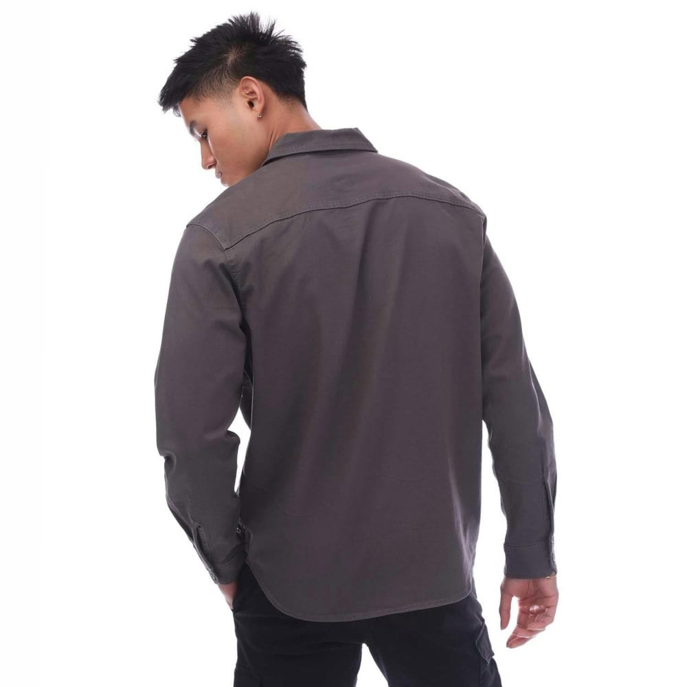 Jack And Jones Mens Stretch Overshirt - Grey