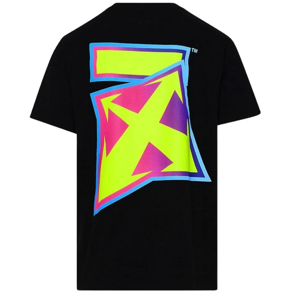 Off-White Degrade Thunder Logo Slim Fit T-Shirt - Black