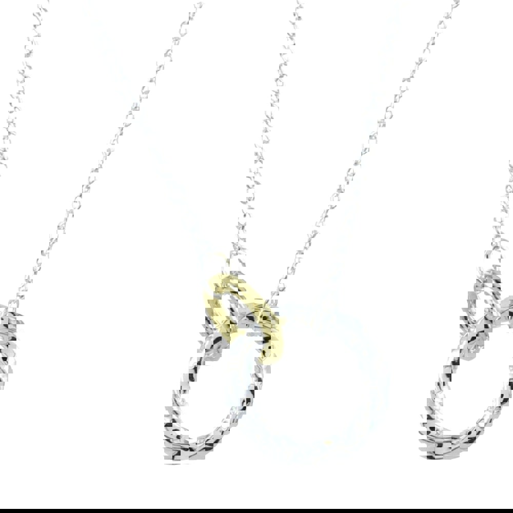 Sterling Silver Twin Ring Rope Necklace - Reeves & Reeves