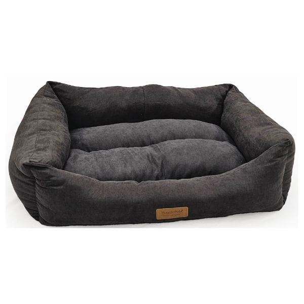HugglePets Luxury Dog Lounger Charcoal.