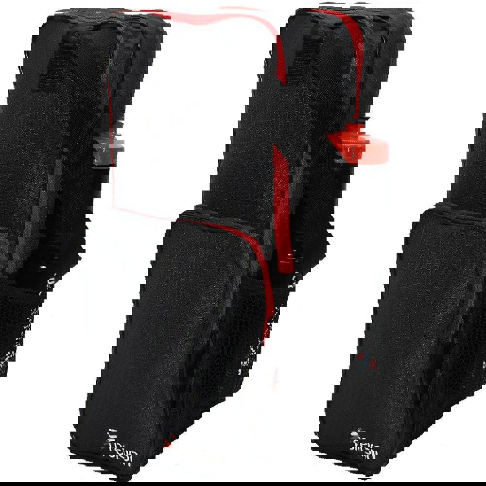 48x30x20cm Sports Shoe/Boot Bag - GREY/RED - Football Rugby Rip Stop Gym Carry