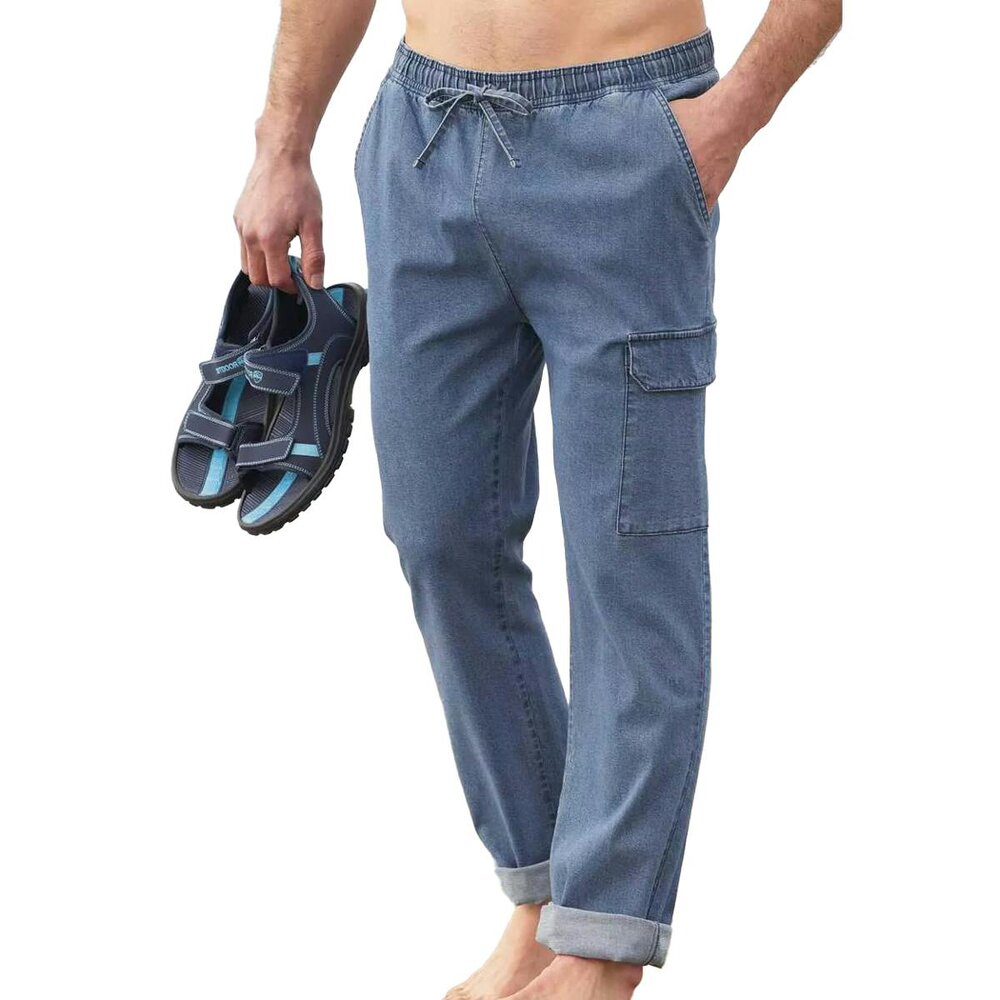Atlas For Men Mens Cargo Jeans - Blue