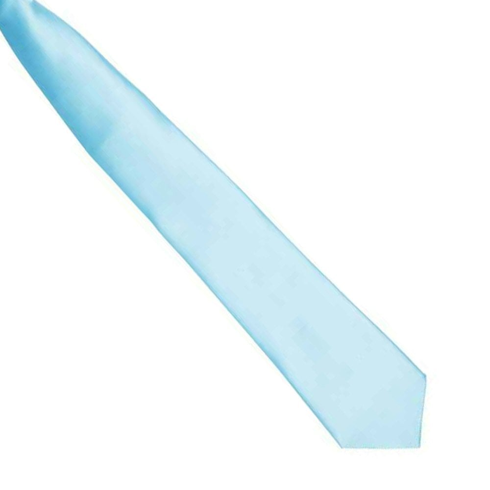 Premier Colours Mens Satin Clip Tie - Turquoise
