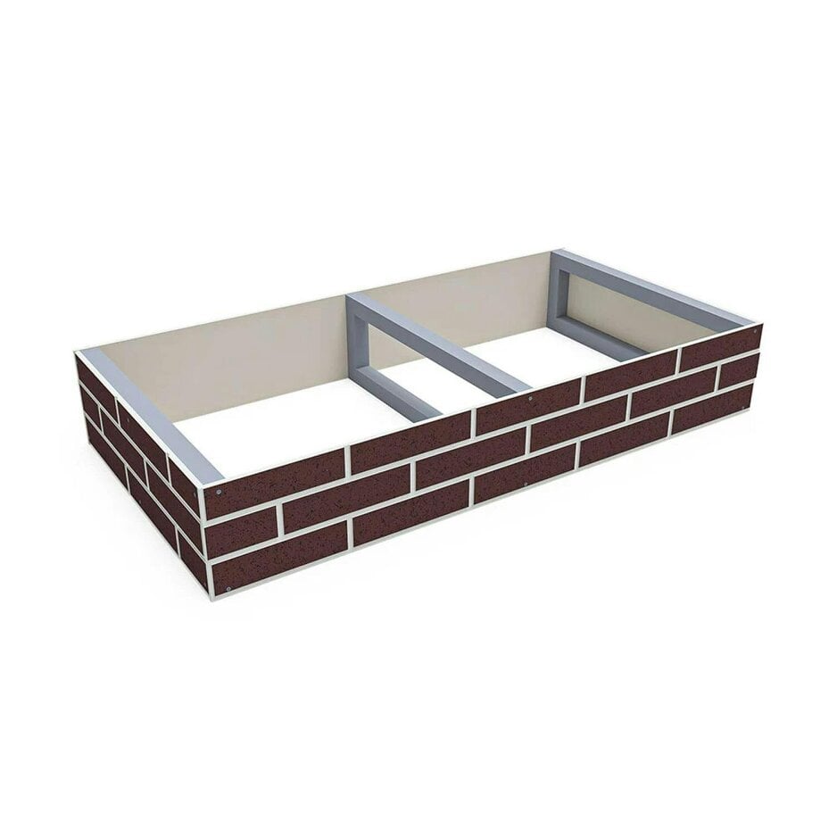 Dunster House Brick Effect Garden Bed Planter 1200mm x 600mm x 200mm