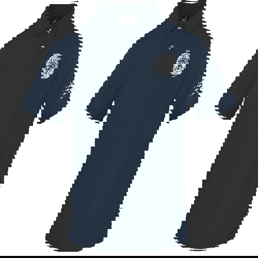 Plein Sport Circle Emblem Logo Navy Blue Polo Shirt S
