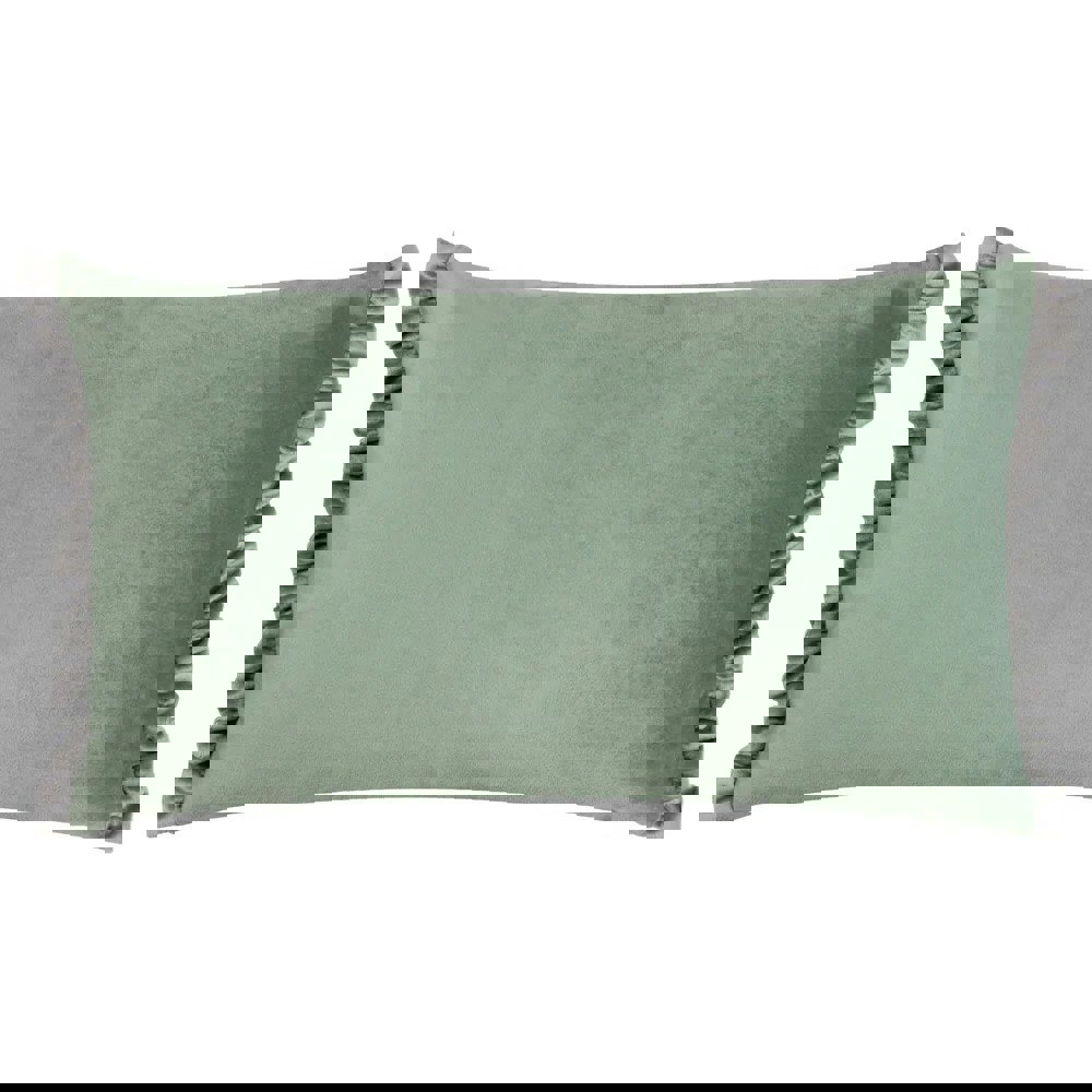 Wylder Tilly Reversible Velvet Cushion Cover - Sage/Grey