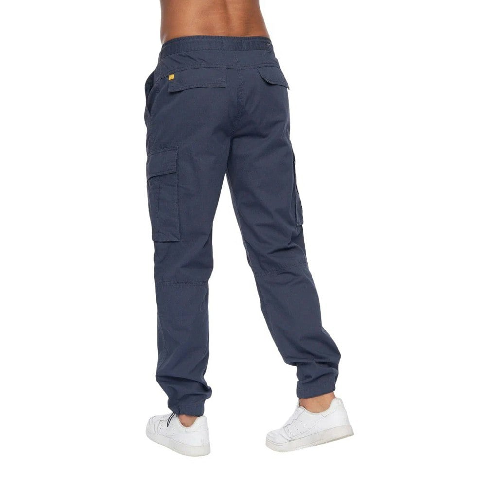 Crosshatch Mens Sidemoore Cargo Trousers - Navy