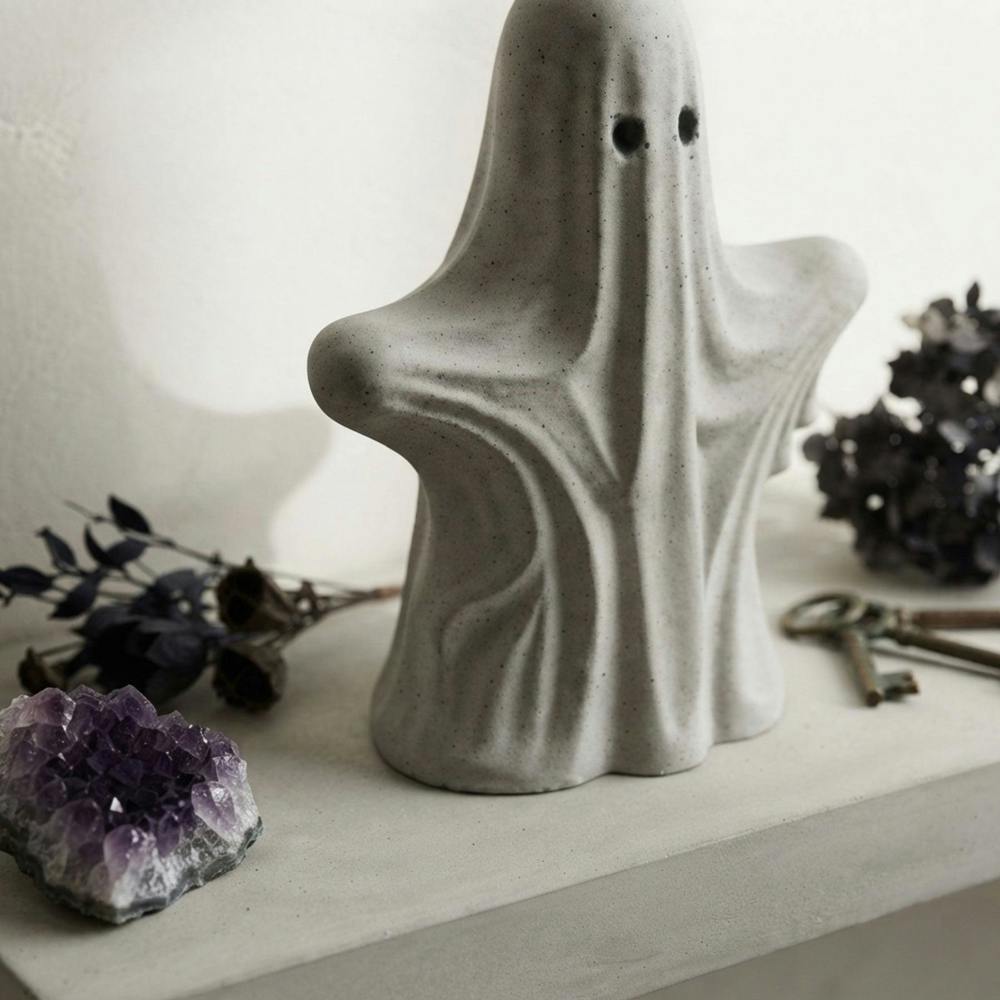 Garden Greatness Contemporary Cement Ghost Sculpture