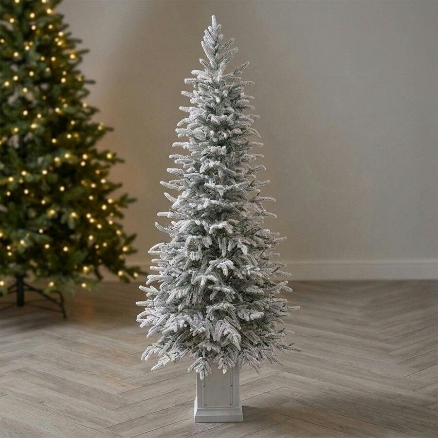 Garden Greatness 5ft Heritage Fir Pre-Lit Flocked Christmas Tree