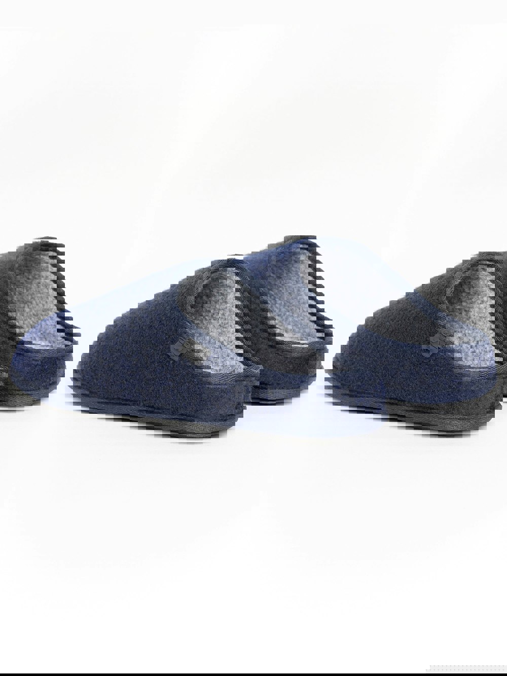 Crosshatch Miyabi Fur Slipper Mule Navy