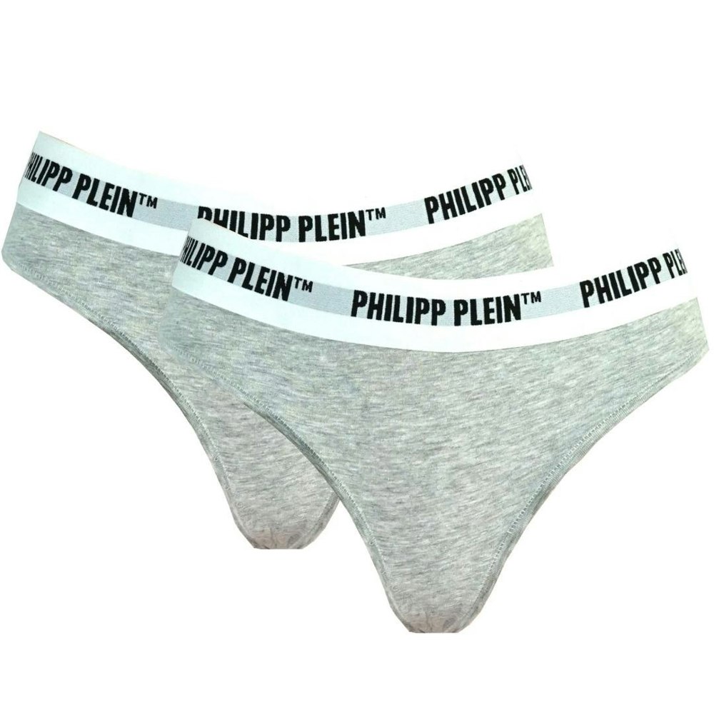 Philipp Plein Underwear Thongs Two Pack - Grey