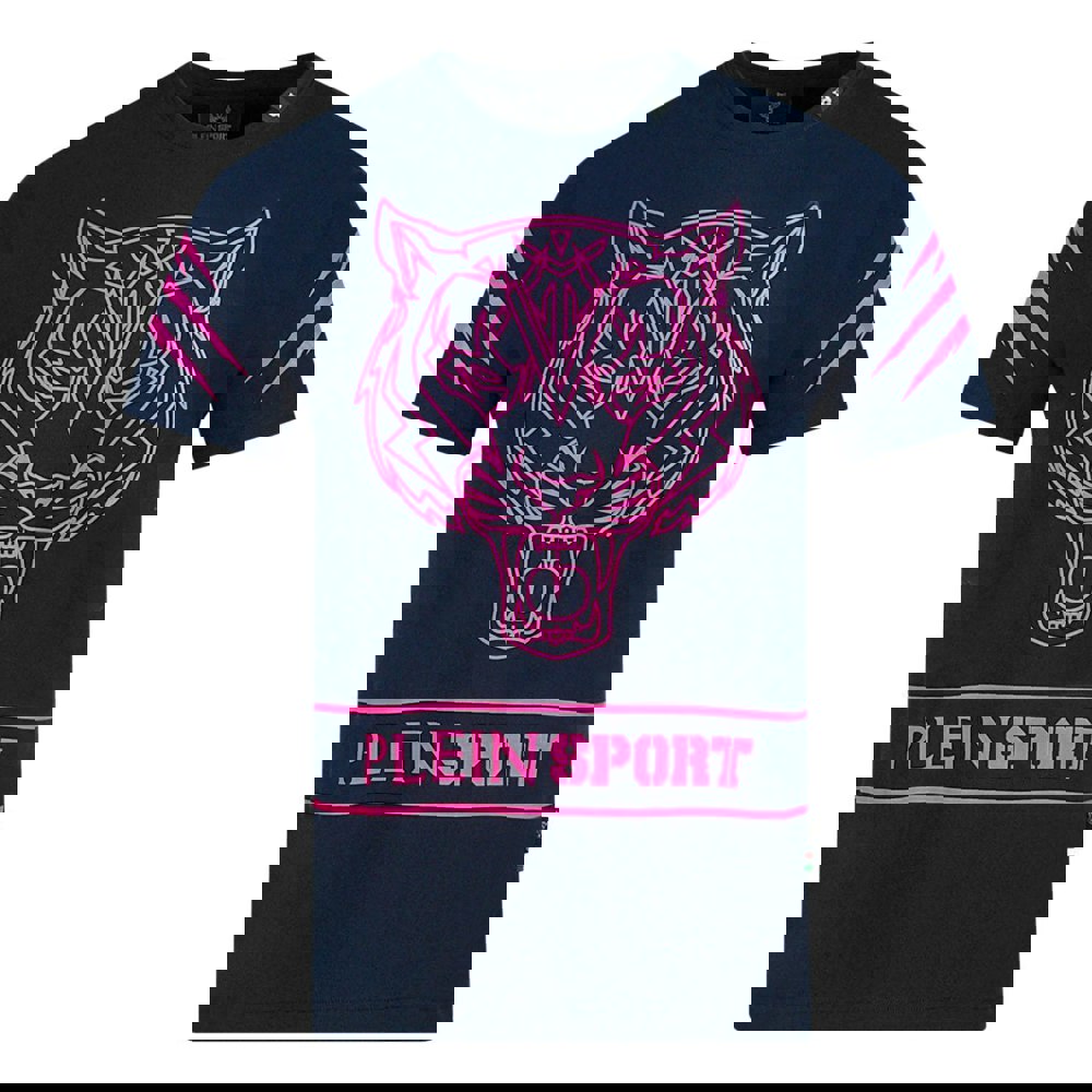 Plein Sport Philipp Plein Sport Tiger Scratch T-Shirt - Navy Blue