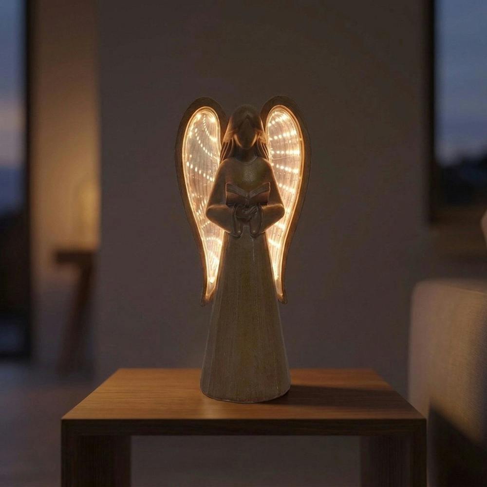 Garden Greatness Graceful Praying LED Angel Figurine