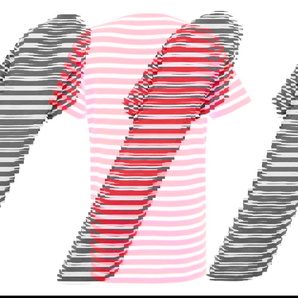 Regatta Womens/Ladies Bayletta Striped T-Shirt - High Risk Red/White