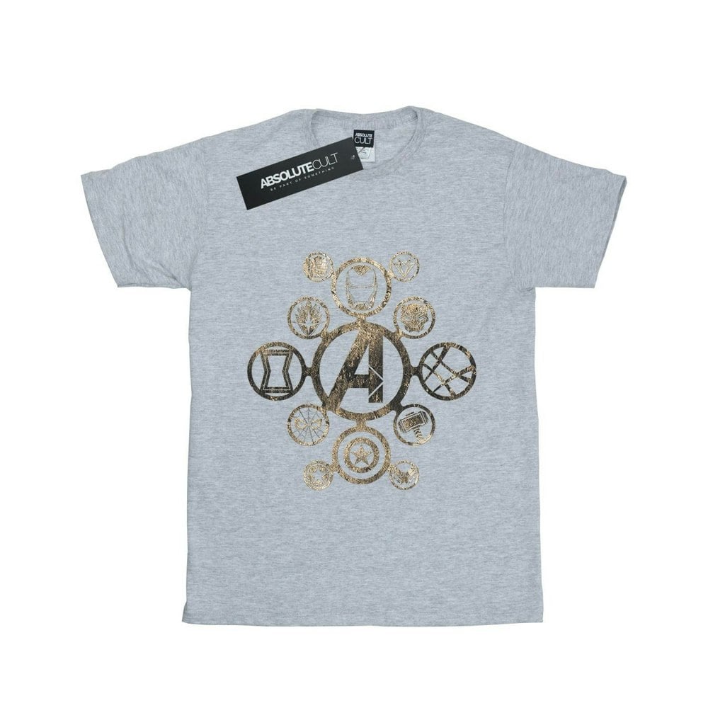 Marvel Womens/Ladies Avengers Infinity War Icons Cotton Boyfriend T-Shirt - Sports Grey