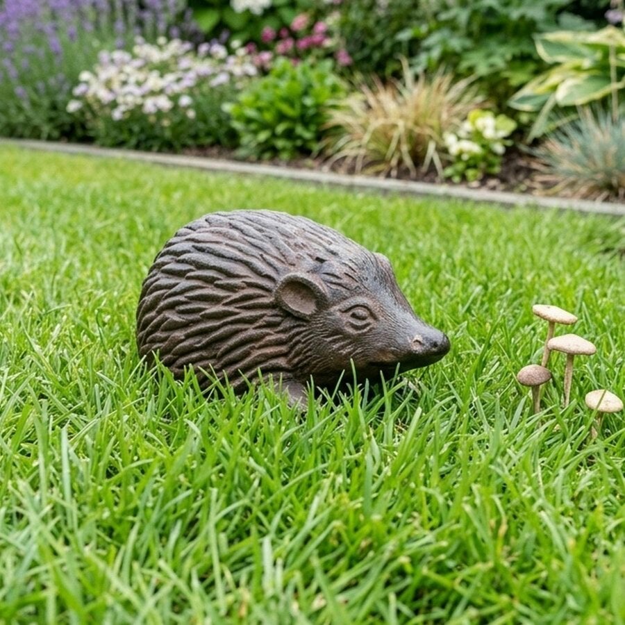 Garden Greatness Cast Iron Garden Hedgehog Ornament