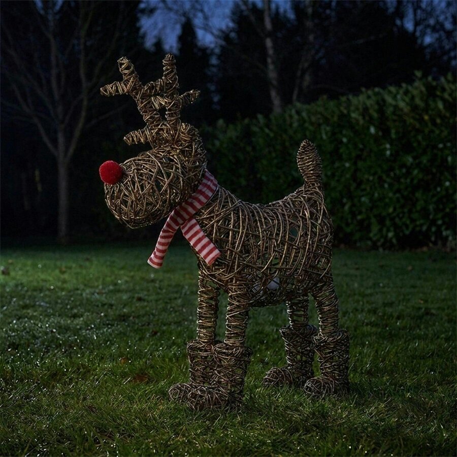 Garden Greatness Light Up Reindeer Festive Boots Decoration