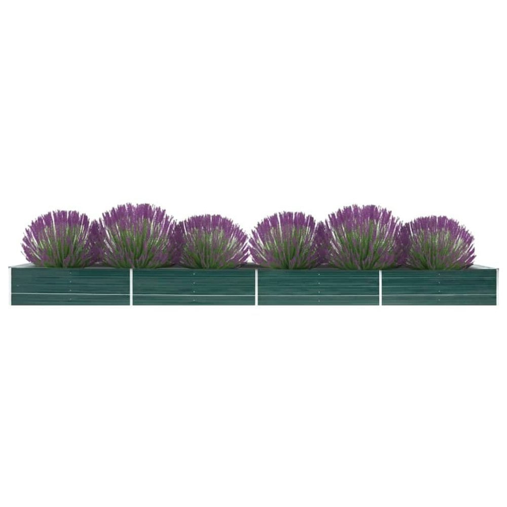 Berkfield Garden Raised Bed Galvanised Steel 600x80x45 cm Green