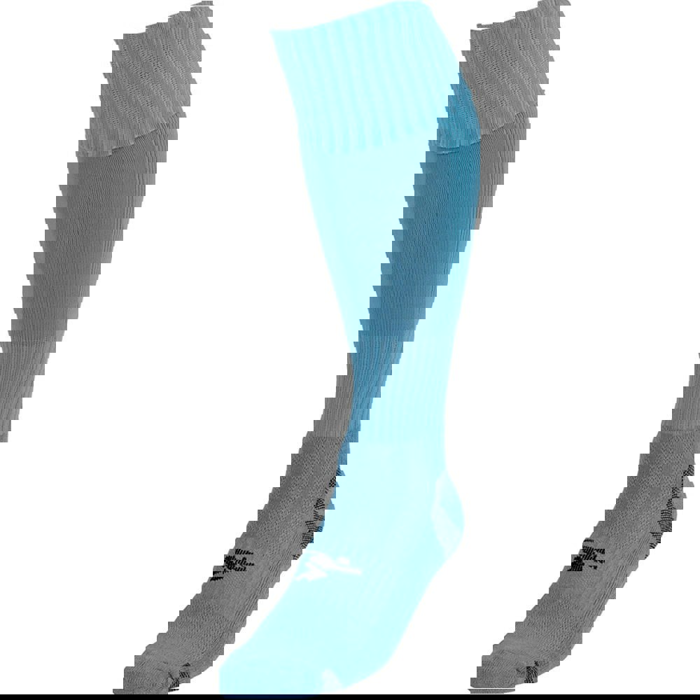 JUNIOR SIZE 8-11 Pro Football Socks - SKY BLUE - Ventilated Toe Protection