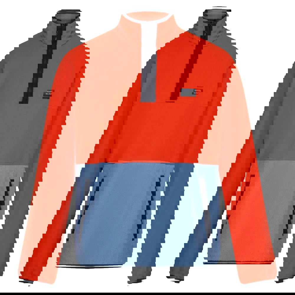 Regatta Mens Callide Fleece Top - Rusty Orange/Coronet Blue