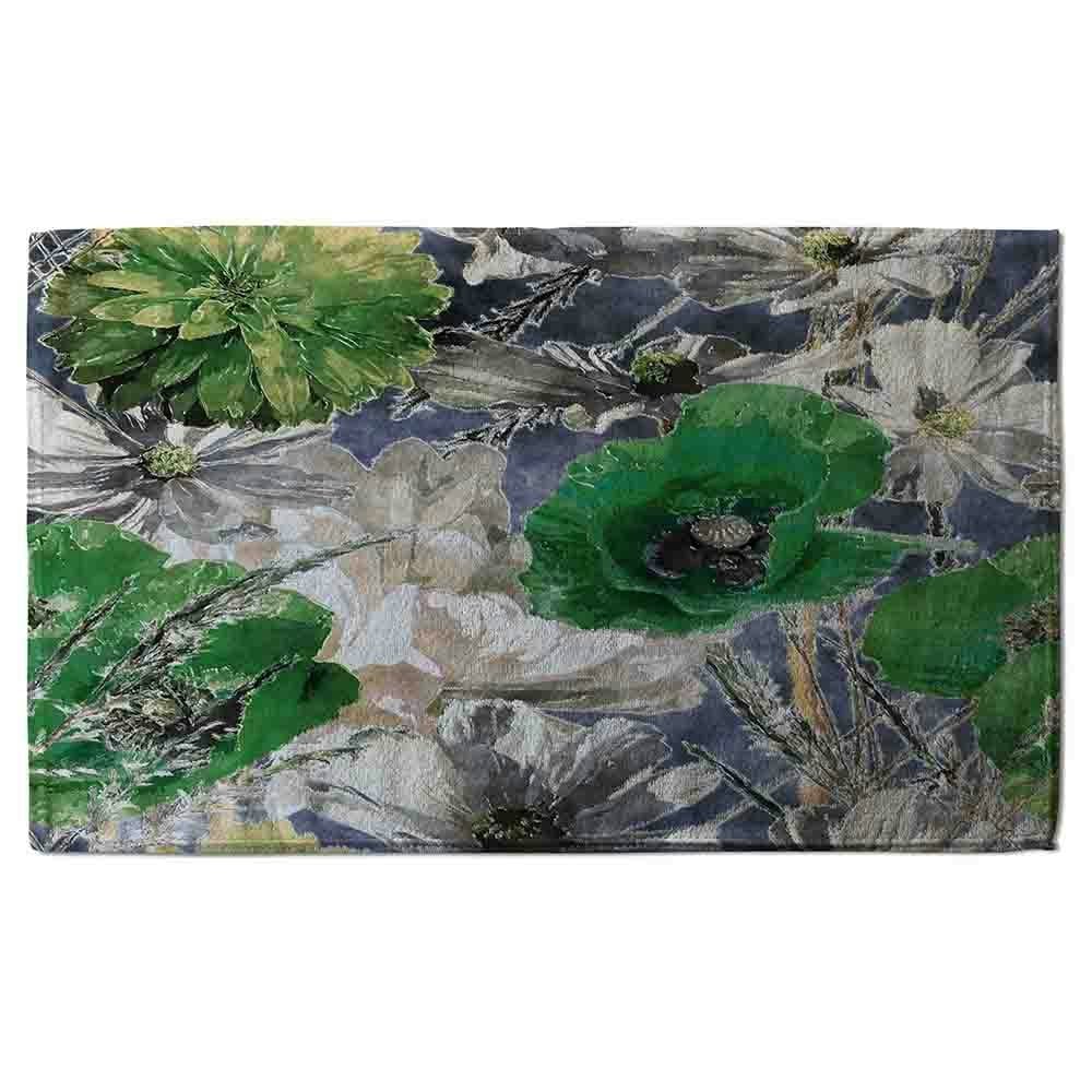 Benjamin Tate Design Green Flowers (Bath Towel)