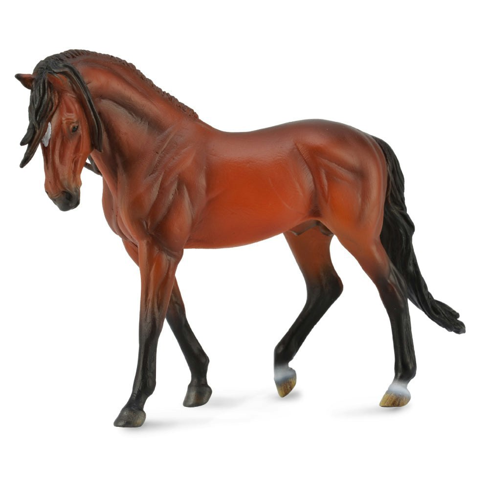 CollectA Andalusian Stallion Bright Bay Horse Toy - Hand-Painted And Designed By Experts