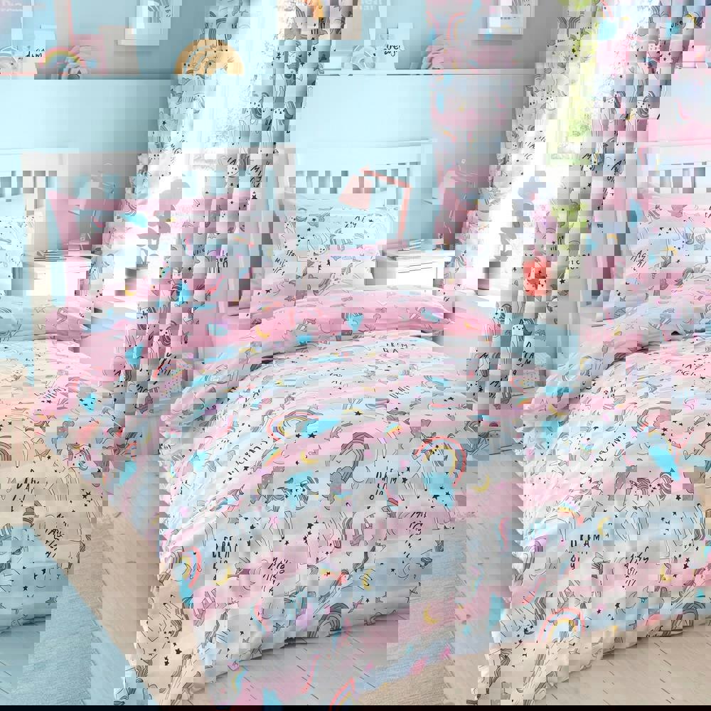 Portfolio Home Dreamy Unicorns Duvet Cover Set